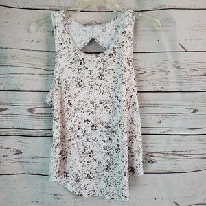 Athleta Breezy Cutout Racerback Tank Brown Speckle